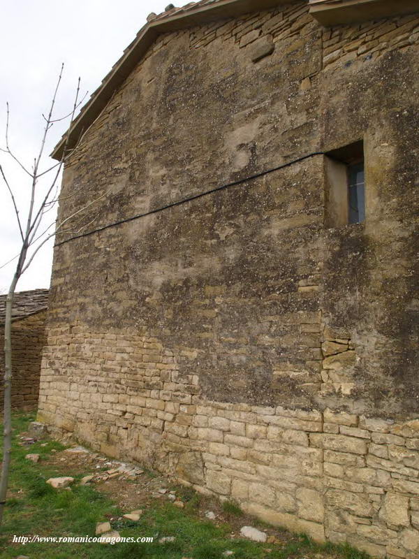 CABECERA PLANA DEL TEMPLO, DESDE EL LADO NORESTE